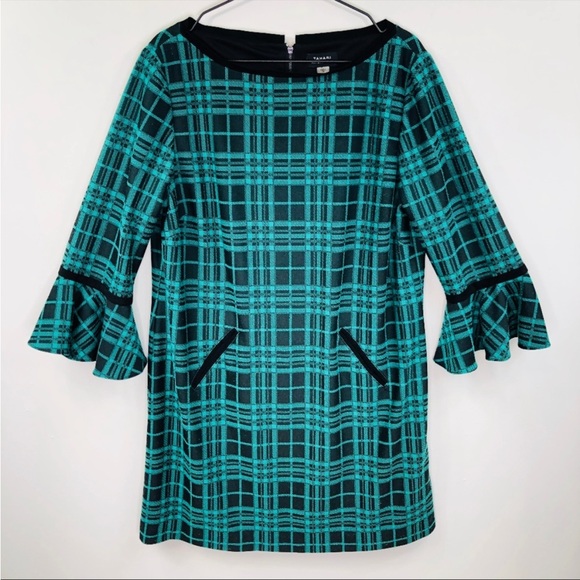 Tahari Plaid Holiday Dress - Picture 5 of 7